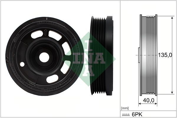 Poulie damper INA 544 0172 10 contre les vibrations moteur Audi 04C 105 243 N