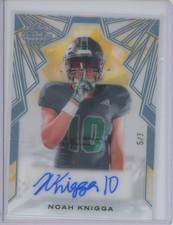 2025 Leaf Trinity Clear Platinum Blue #CANK1 Noah Knigga 5/7 Auto RC Rookie