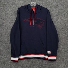 New England Patriots Hoodie Men M Medium Blue NFL Team Apparel Sweatshirt Fleece