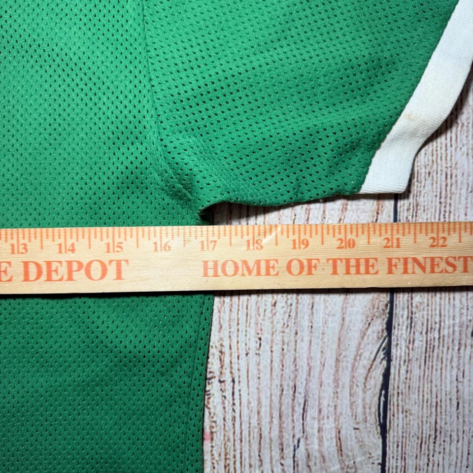 Camiseta deportiva vintage Soffe de malla atlética cuello en V verde en blanco para mujer M años 70 retro Tomboy Foto 4 de 4