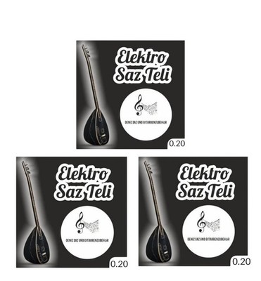3x Elektro Saz Baglama Teli 0.20 Tel Elektro Saz Saiten Zubehör