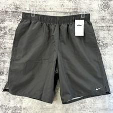 NWT Nike Swim Volley Shorts - 9" Inseam - Grey - Men  s Large - NESSE452-018