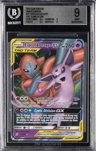 Espeon & Deoxys-GX graded BGS 9 for sale on eBay