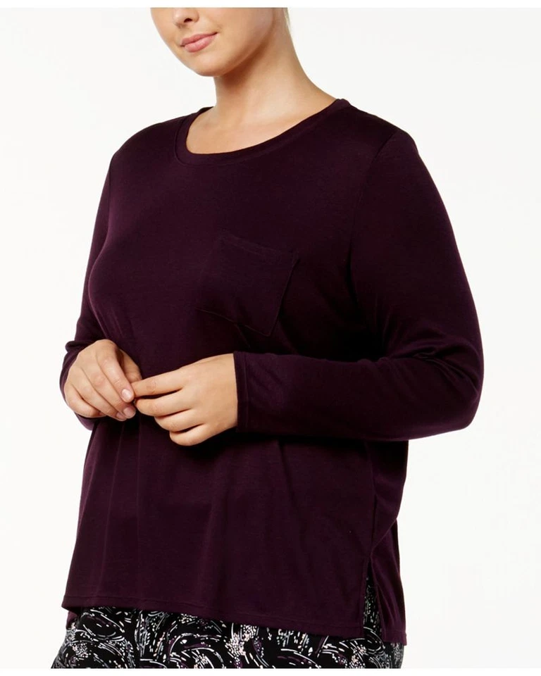 Top de pijama Alfani para mujer talla grande cuello redondo solamente, 1 pieza talla 3X Foto 2 de 3