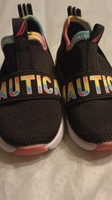 Nautica Unisex Kids Slip-On Sneakers Mesh Multicolor Trim Lightweight Size 5