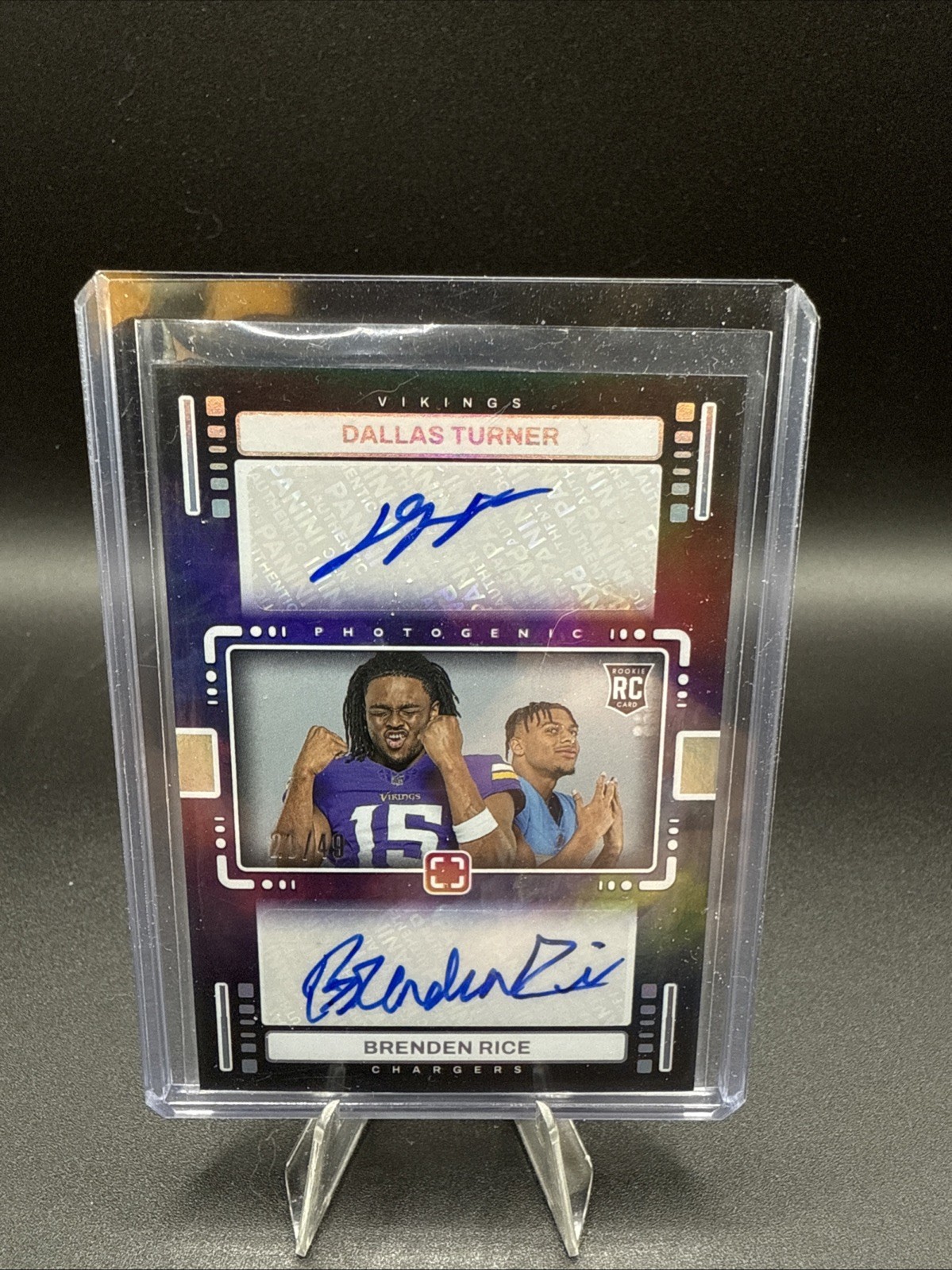 2024 Dallas Turner & Brenden Rice Rookie Photo Bomb Autographs - Rare RC Cards