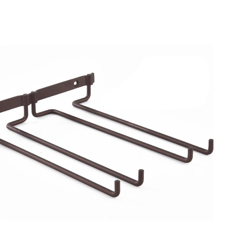 Percha de almacenamiento colgante para copas de vino montaje en pared metal para copas de vino para cocina Foto 3 de 4