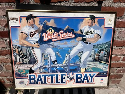 Original 1989 MLB Battle of The Bay World Series Poster, SF Giants