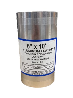 68306 Flashing, Mill Finish Aluminum, 6-In. x 10-Ft. - Quantity 1 full roll NEW