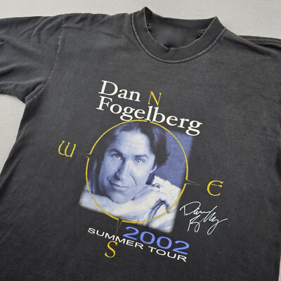 Vtg Dan Fogelberg Summer Tour 2002 Cotton Black Unisex Shirt
