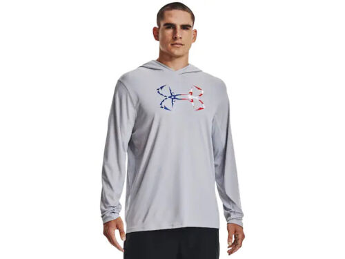 Under Armour Men's Iso-Chill Freedom Hook Long Sleeve Hoodie (Mod Gray) (XL)