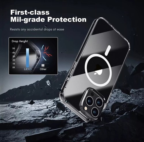 Clear Magnetic Magsafe Phone Case For iphone 16 / 16 Plus / 16 Pro / 16 Pro Max - Picture 4 of 6