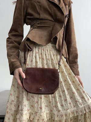 The Bridge Bag Classic Crossbody leather Bag Brown 80s 90s