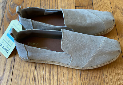 NEW Toms Women's Deconstructed Alpargata Rope Desert Taupe Washed