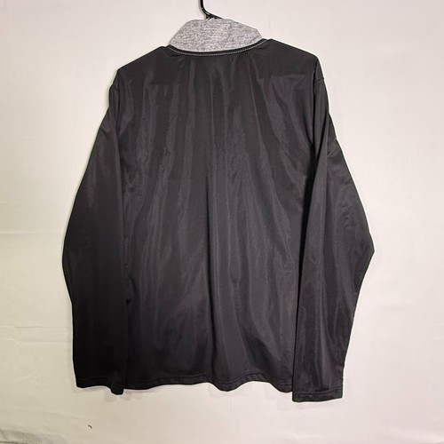 AND1 Y2K Full-Zip Track Jacket Men’s Large Black & Gray Colorblock Lightweight - Picture 3 of 7