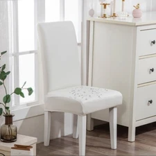 4/6 Pcs Restaurant Chair Covers Waterproof PU Decorative Protective Covers