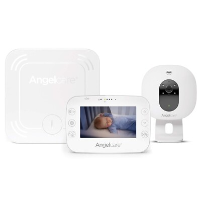 Angelcare 3-in-1 AC327 Baby Breathing Movement Monitor 4.3'' Video Sound OPEN BOX