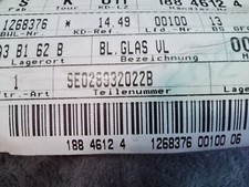 SE028932022B Blinker Glas vorne links Seat