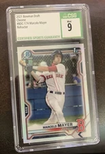 Marcelo Mayer 2021 Bowman Draft Chrome REFRACTOR #BDC-174 CSG 9 MINT-🎂