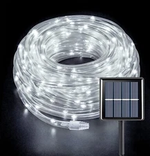 Solar Rope Lights Outdoor Waterproof LED PVC Tube Blue Fairy String Light Garden