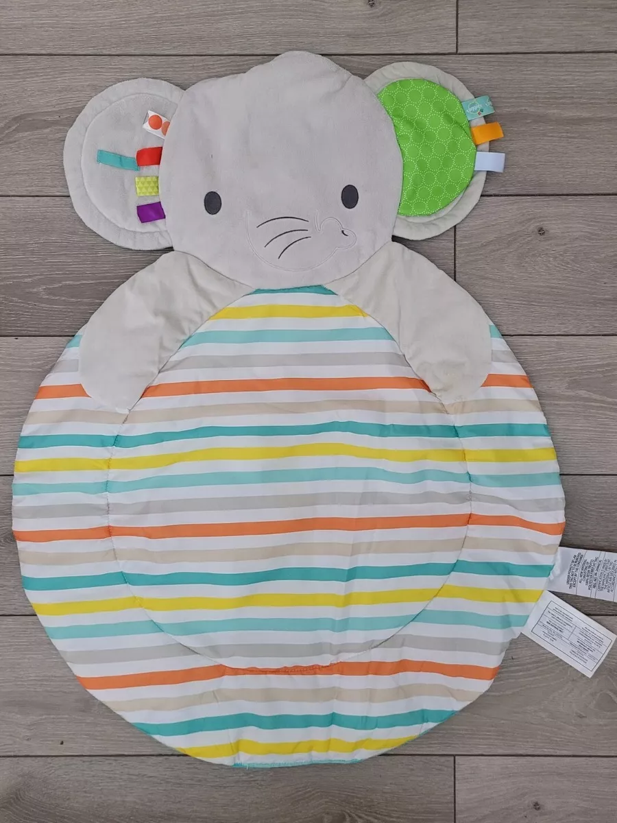 TAGGIES Buddy Elephant Baby Tummy Time Floor Play Mat Plush Toy 33 X 25