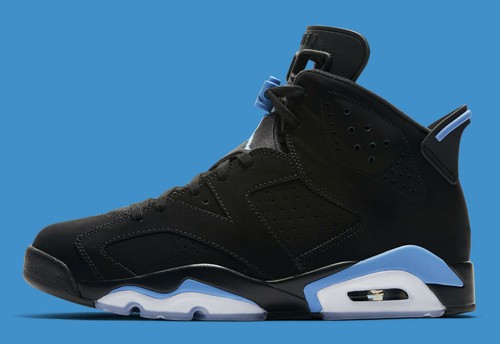 air jordan 6 retro black university blue