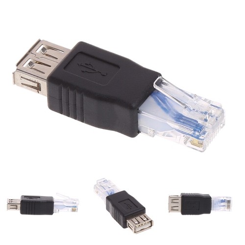 USB to RJ45 Adapter USB 2.0 Female to RJ45 Male Crystal Ethernet Network Adapter - Afbeelding 6 van 8