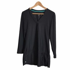 Athleta XS Black Wick-It Swimsuit Bathing Suit Swim Coverup Lightweight Comfort