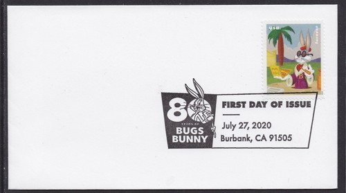 US 5494-5503 Bugs Bunny (set of 10) BWP FDC 2020 - Picture 9 of 11