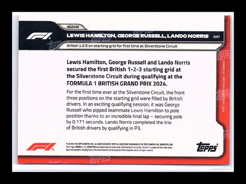 *PICK YOUR CARD* 2024 Topps Now Formula 1 F 1 Base Set Updated 07/21/25 - Picture 49 of 127