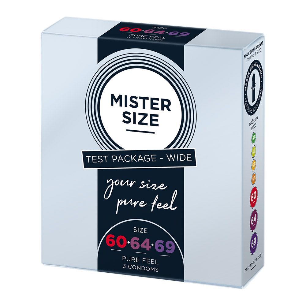 MISTER SIZE Set Prova Large 60-64-69 Preservativi ULTRASOTTILI 9 Profilattici