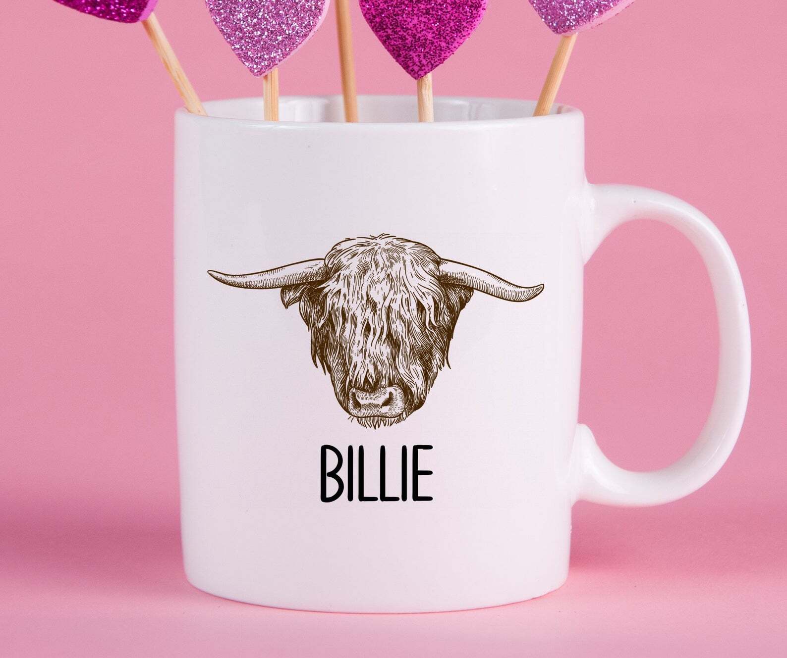 Personalized Highland Cattle Mug Highland Cattle Gift Ideas Highland Cattle Cup
