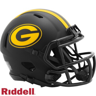 Black Eclipse Mini Football Helmet - NFL - Green Bay Packers