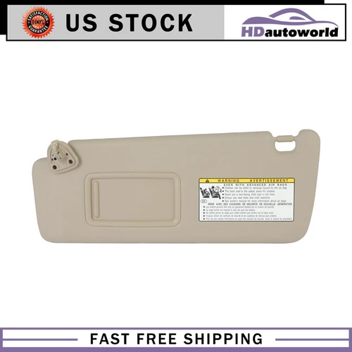 For 2004-2007 Toyota Highlander Tan Left Driver Side Sun Visor