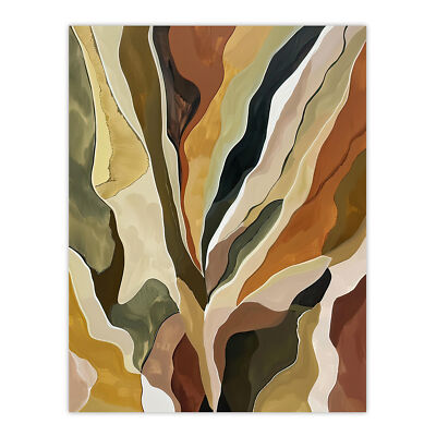 Abstract Earth Tone Artwork Geology Rock Muddy Wall Art Poster Print