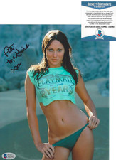 PATTI MCGUIRE - PLAYBOY BUNNY MODEL PMOY -  SIGNED 8x10 PHOTO D BECKETT COA BAS