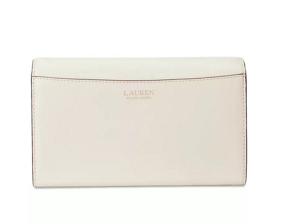 Ralph Lauren Leather Medium Adair Wallet Crossbody Cream