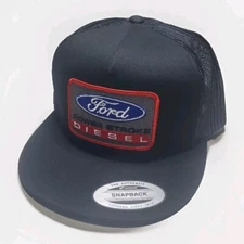 Ford Power Stroke Diesel Patch Yupoong Trucker Hat/Classic 6006 Snapback Black