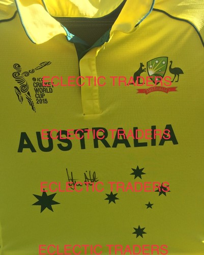 Steve Smith SIGNED 2015 ODI Australia Cricket World Cup Winner Shirt (S). Asics - Picture 3 of 7