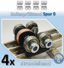 Rollenprüfstand Spur 0 Mini, 4x Rollenbock STROMLEITEND, Lionel Märklin (12304)
