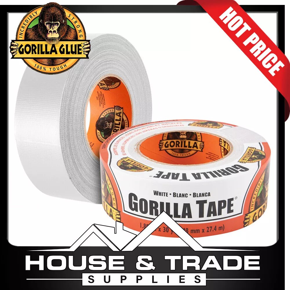 Gorilla Adhesive Tape 27.4m x 48mm WHITE Gaffer Cloth Tape