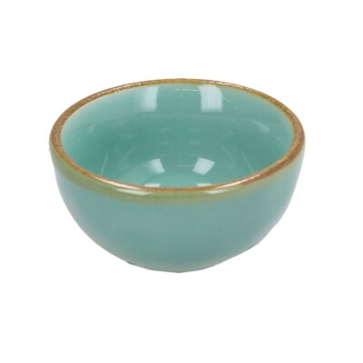 SCHALE CONCERTO VERDE AQUA 7 CM STEINGUT ROSE & TULIPANI NEU