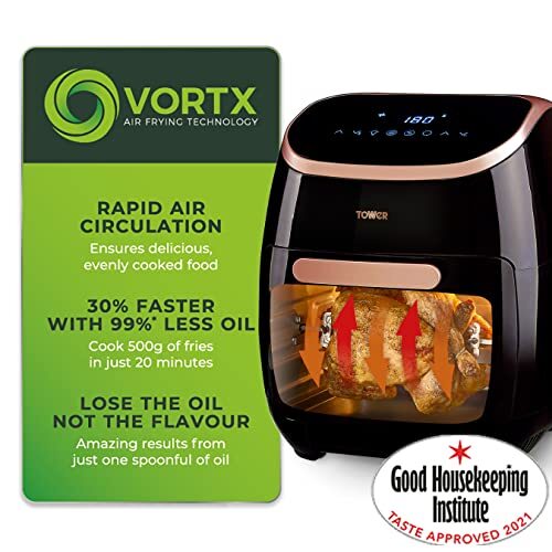 Tower T17039RGB Xpress Pro 5in1 Digital Air Fryer Oven with Rapid Air