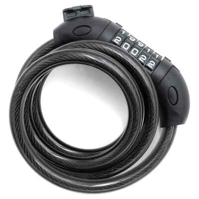 5-stelliger Zahlencode Fahrrad Fahrradschloss 10 mm x 1 Meter Stahlseil