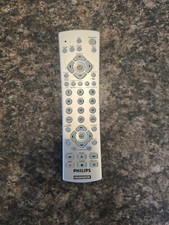 Philips Magnavox Remote TV VCR DVD Silver/Black Remote Control