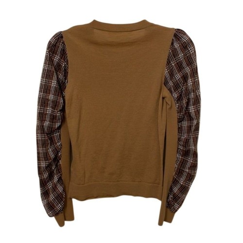 Veronica Beard Adler Mixed Media camelbraun Wollpullover Damen Größe Medium - Bild 7 von 12