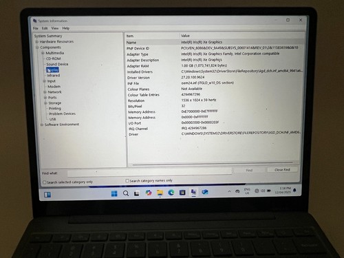 MICROSOFT - SURFACE LAPTOP GO 2 - i5-1135G7 - 8GB - NVME SSD 256GB - Picture 10 of 15