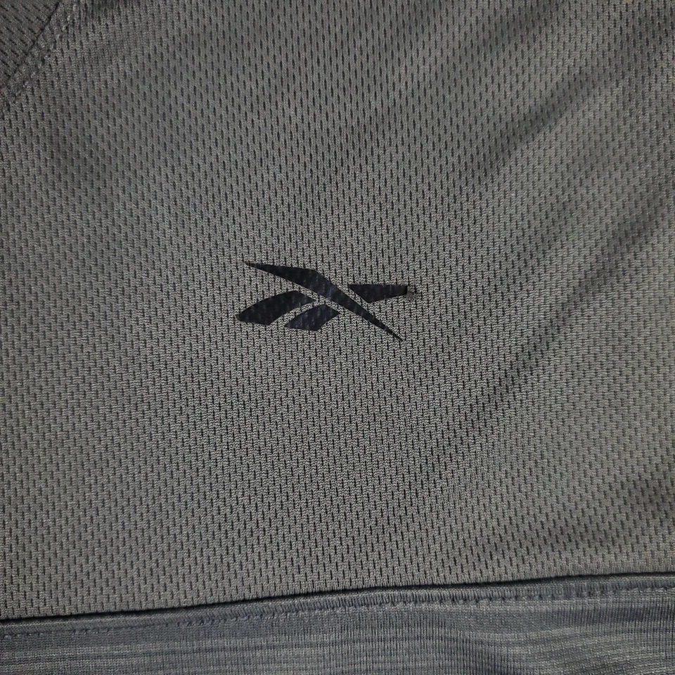 Camiseta Reebok Para Hombre Talla Grande Gris Gimnasio Activo Entrenamiento Pullover Manga Corta * Foto 2 de 4