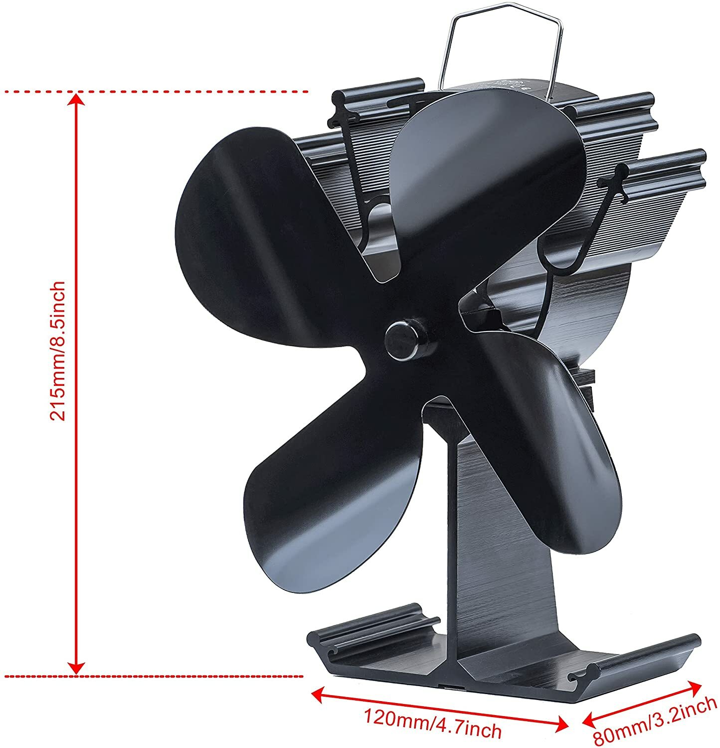 VODA 4-Blade Heat Powered Stove Fan for Wood / Log Burner/Fireplace Eco  Friendly | eBay
