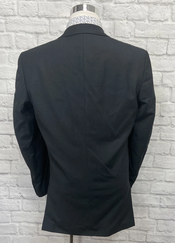 Kenneth Cole Reaction Hombre Traje Negro Chaqueta Abrigo Deportivo 40L Foto 4 de 4